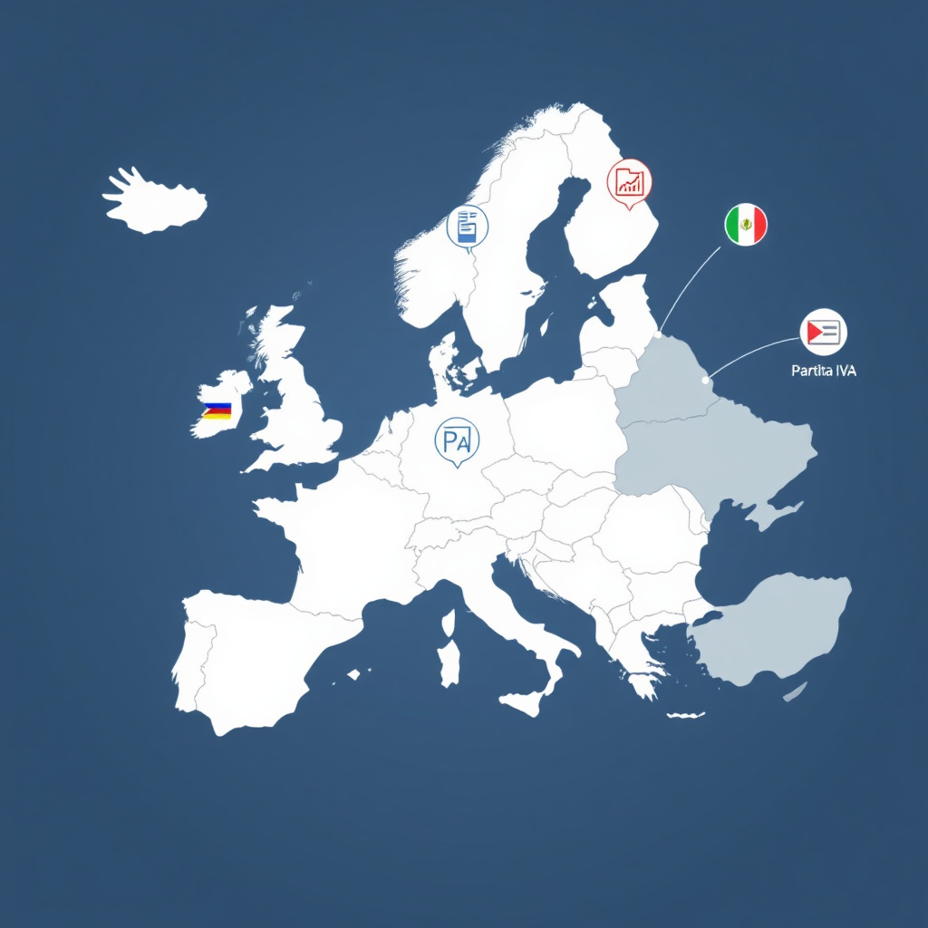 Schema grafico dei flussi IVA internazionali tra agenzie di viaggio italiane e fornitori esteri europei ed extra-europei