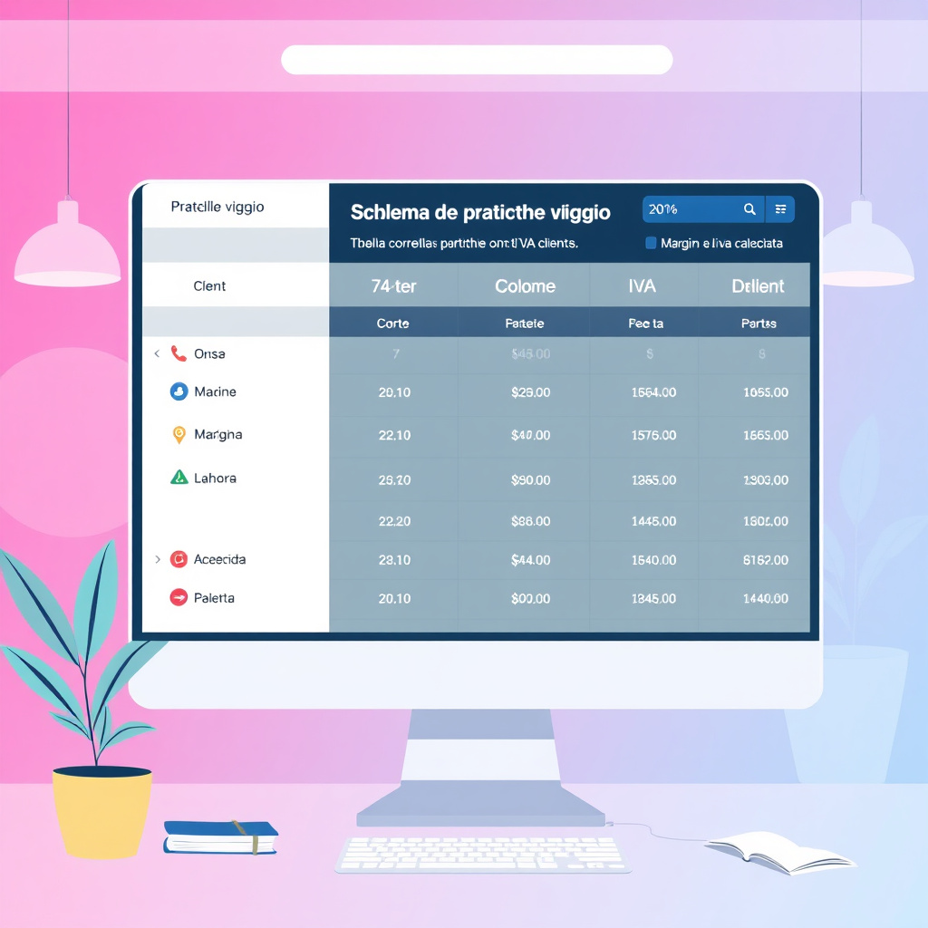 Schermata gestionale con calcolo del margine IVA 74-ter per agenzie di viaggio e tour operator