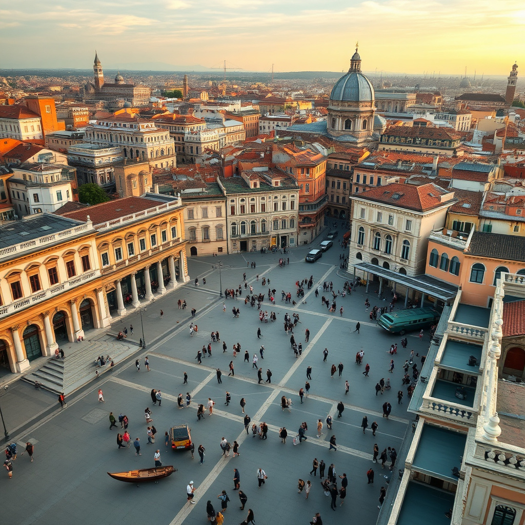 Turisti stranieri in una piazza italiana, simbolo del turismo inbound in Italia nel 2024